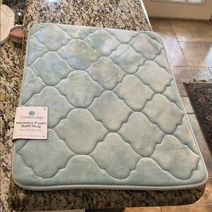 Comfort Bay Plush Bath Rug in Soft Blue 18X24”